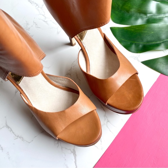 Michael Kors Ankle Wrap Buckles Teaser Platform Heels 7.5 - Picture 6 of 8